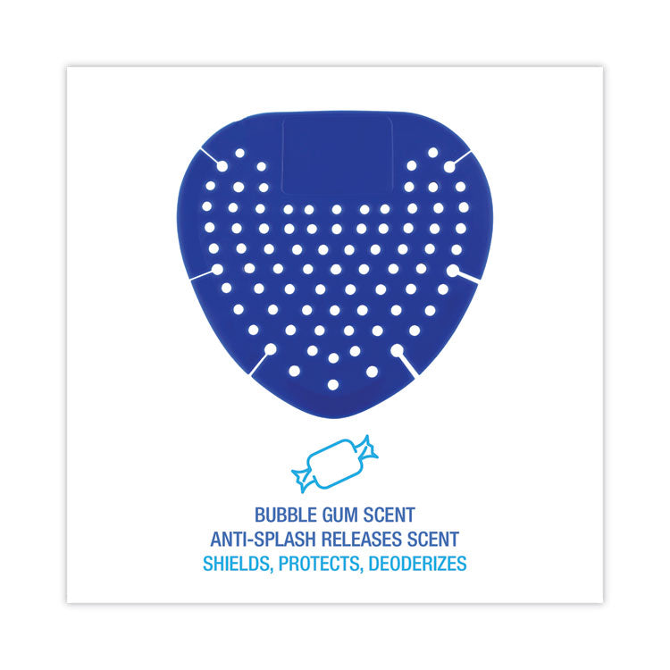 Deodorizing Urinal Screen, Bubblegum Scent, Blue, Dozen