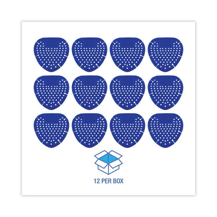 Deodorizing Urinal Screen, Bubblegum Scent, Blue, Dozen