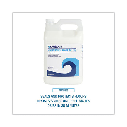 High Traffic Floor Polish, Apply 3 to 5 Coats per Application, Unscented, 1 gal Bottle