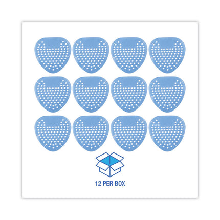 Gem Urinal Deodorizer Screen, Cotton Blossom Scent, Blue, 12/Box