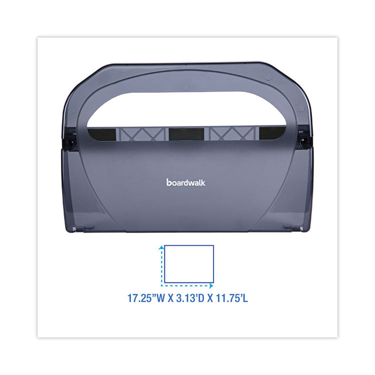 Toilet Seat Cover Dispenser, 17.25 X 3.13 X 11.75, Smoke Black