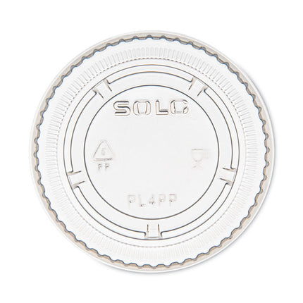 Portion/Souffle Cup Lids, Fits 3.25 oz/4 oz/5.5 oz Portion Containers, Plastic, Clear, 125/Sleeve, 20 Sleeves/Carton