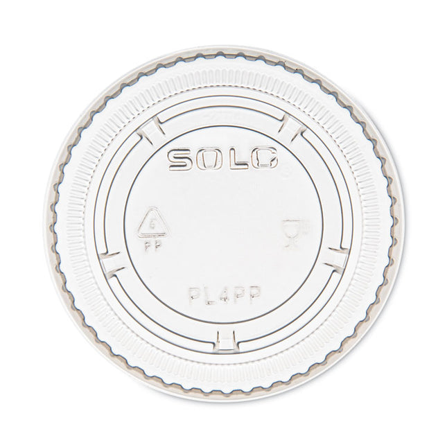 Portion/Souffle Cup Lids, Fits 3.25 oz/4 oz/5.5 oz Portion Containers, Plastic, Clear, 125/Sleeve, 20 Sleeves/Carton
