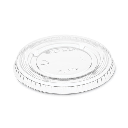 Portion/Souffle Cup Lids, Fits 3.25 oz/4 oz/5.5 oz Portion Containers, Plastic, Clear, 125/Sleeve, 20 Sleeves/Carton
