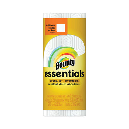 Essentials Kitchen Roll Paper Towels, 2-Ply, 11 X 10.2, 40 Sheets/roll