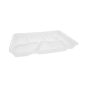 Foam School Trays, 6-Compartment Tray, 8.5 x 11.5 x 1.25, White, 500/Carton