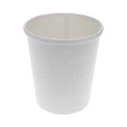Paper Round Food Container, 32 oz, 5.13" Diameter x 4.5" h, White, 500/Carton