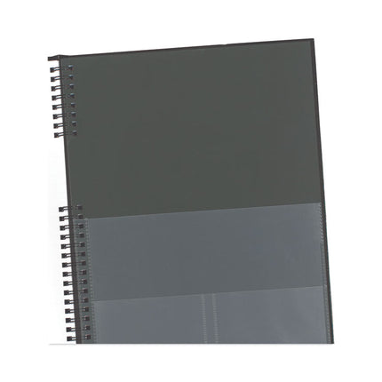 CoilPro Weekly Appointment Book in Columnar Format, 11 x 8.5, Black Lizard-Look Cover, 12-Month (Jan to Dec): 2025