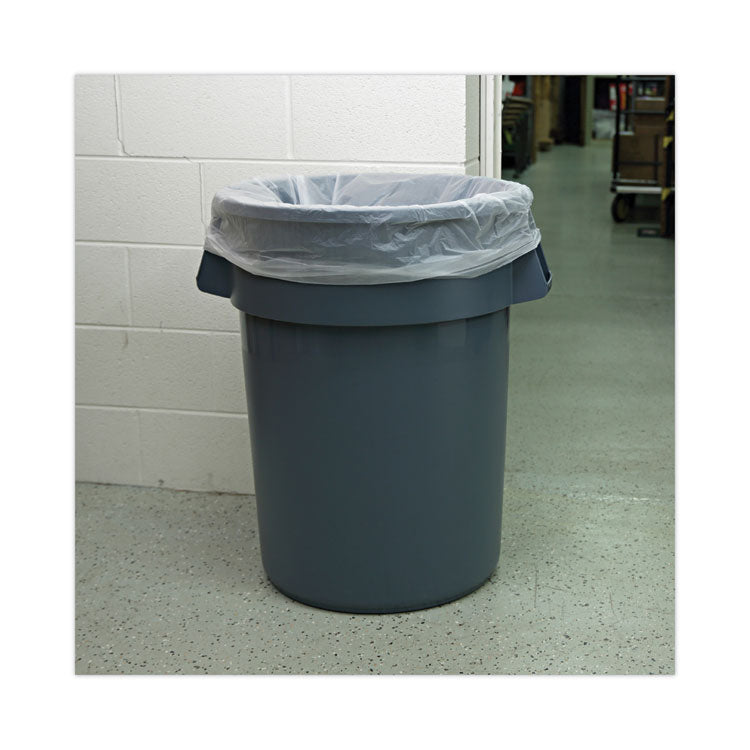 High-Density Can Liners, 60 gal, 14 mic, 38" x 58", Natural, Perforated Roll, 25 Bags/Roll, 8 Rolls/Carton