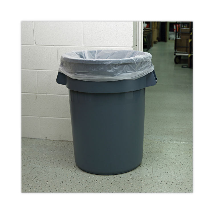 High-Density Can Liners, 45 gal, 10 mic, 40" x 46", Natural, Perforated Roll, 25 Bags/Roll, 10 Rolls/Carton