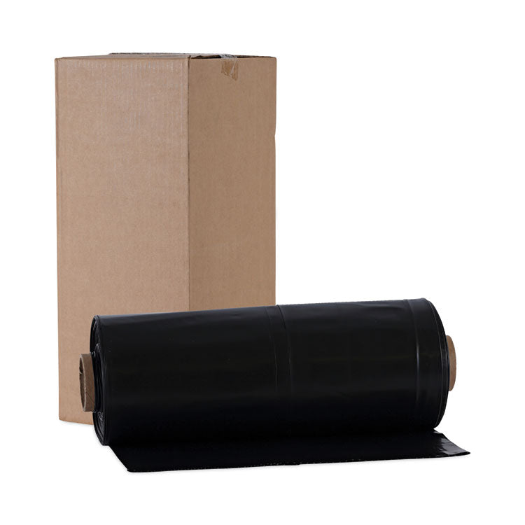 Industrial Drum Liners Rolls, 60 gal, 2.7 mil, 38" x 63", Black, 50/Carton