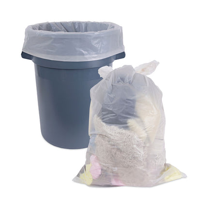 Industrial Drum Liners Rolls, 60 gal, 2.7 mil, 38" x 63", Clear, 50/Carton