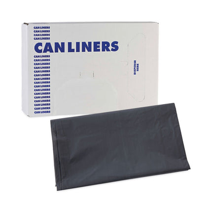 Linear Low Density Industrial Can Liners, 33 gal, 1.3 mil, 33" x 39", Gray, Flat Pack, 100/Carton