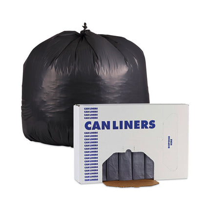 Linear Low Density Industrial Can Liners, 45 gal, 1.3 mil, 40" x 46", Gray, Flat Pack, 100/Carton