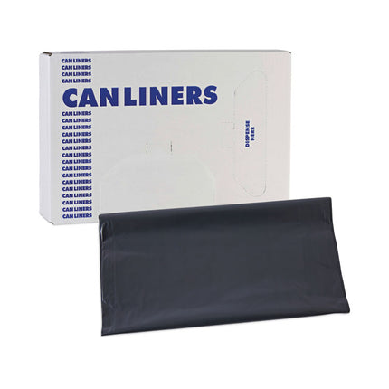 Linear Low Density Industrial Can Liners, 56 gal, 1.3 mil, 43" x 47", Gray, Flat Pack, 100/Carton