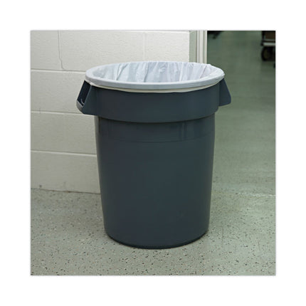 High Density Industrial Can Liners Flat Pack, 33 gal, 16 mic, 33" x 40", Natural, Flat Pack, 200/Carton