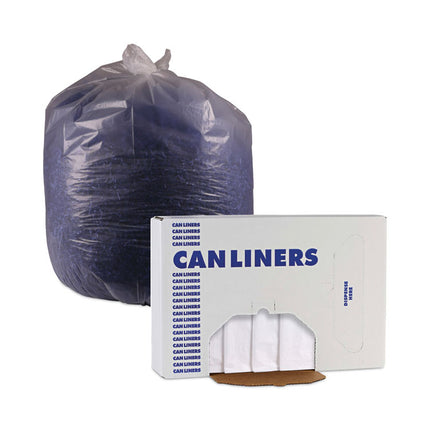 High Density Industrial Can Liners Flat Pack, 33 gal, 16 mic, 33" x 40", Natural, Flat Pack, 200/Carton