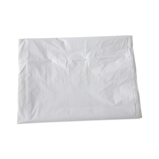 Linear Low Density Industrial Can Liners, 10 gal, 0.5 mil, 24" x 23", White, Flat Pack, 500/Carton