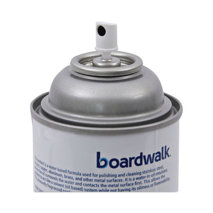 Stainless Steel Cleaner and Polish, Water-in-Oil Based, Lemon Scent, 18 oz Aerosol Spray, 12/Carton