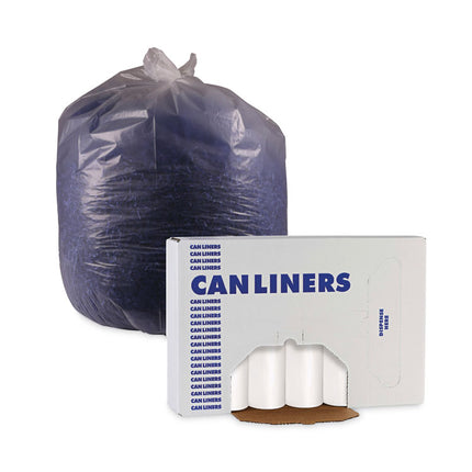 Low-Density Waste Can Liners, 33 gal, 0.6 mil, 33" x 39", White, Perforated Roll, 25 Bags/Roll, 6 Rolls/Carton