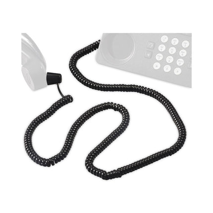 Twisstop Detangler With Coiled, 25-Foot Phone Cord, Black