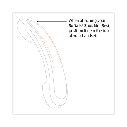 Standard Telephone Shoulder Rest, 2.63 x 7.5 x 2.25, Black