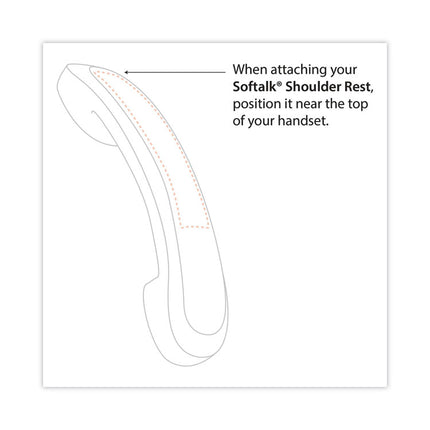 Standard Telephone Shoulder Rest, 2.63 x 7.5 x 2.25, Ivory