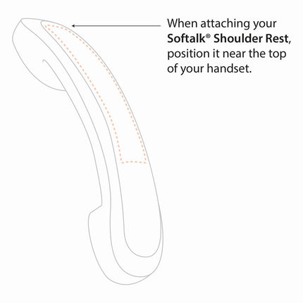 Softalk II Telephone Shoulder Rest, 2 x 6.75 x 2.5, Black