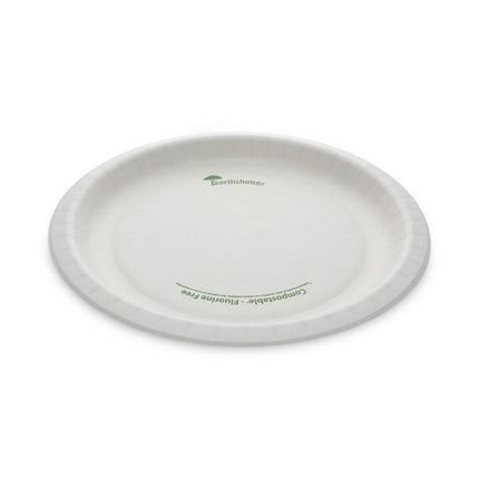 EarthChoice Pressware Compostable Dinnerware, Plate, Paper, 10" dia, White, 300/Carton