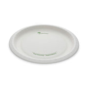 EarthChoice Pressware Compostable Dinnerware, Plate, Paper, 10" dia, White, 300/Carton