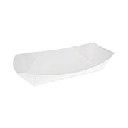 Paperboard Boat Basket, Hot Dog Tray with Perforations, 7.04 x 1.75 x 1.43, White, Paper, 1,000/Carton