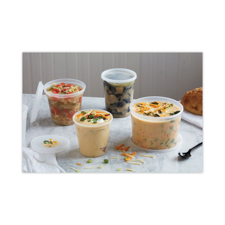 Newspring DELItainer Microwavable Container, 64 oz, 4.5 x 4.5 x 6.35, Natural, Plastic, 120/Carton