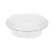 Newspring VERSAtainer Microwavable Containers, 24 oz, 7 x 7 x 2.38, White/Clear, Plastic, 150/Carton