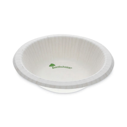 EarthChoice Pressware Compostable Dinnerware, Bowl, Paper, 12 oz, White, 750/Carton