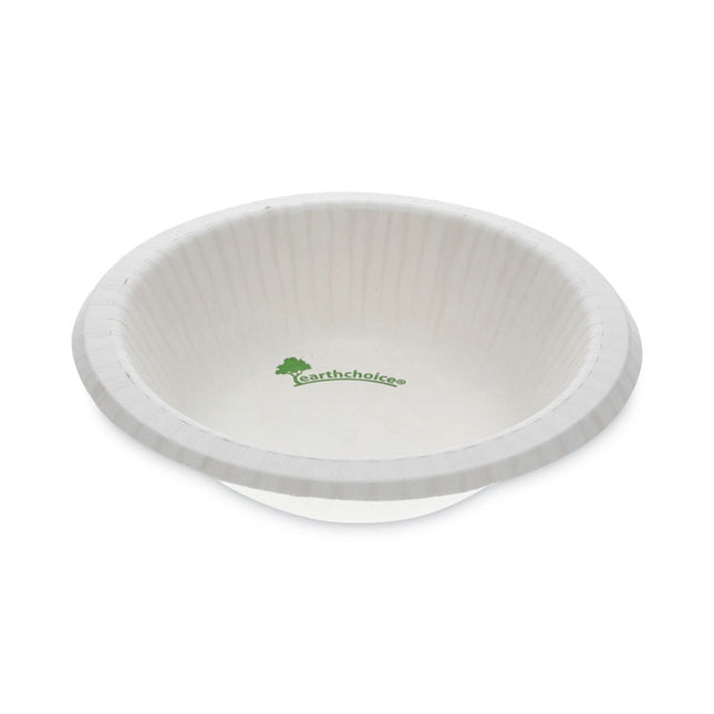 EarthChoice Pressware Compostable Dinnerware, Bowl, Paper, 12 oz, White, 750/Carton
