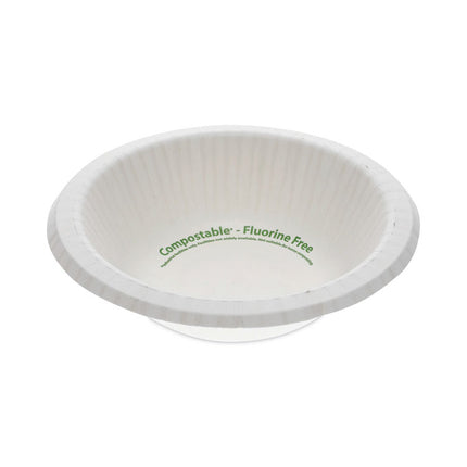 EarthChoice Pressware Compostable Dinnerware, Bowl, Paper, 12 oz, White, 750/Carton