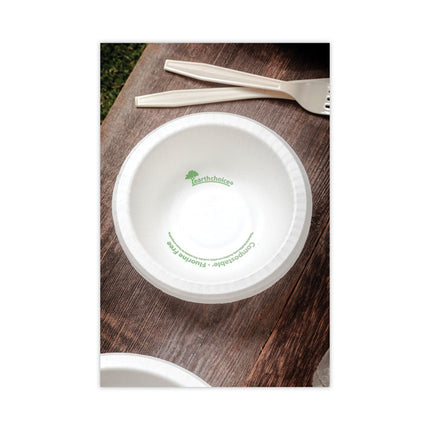 EarthChoice Pressware Compostable Dinnerware, Bowl, Paper, 12 oz, White, 750/Carton