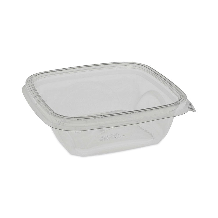 EarthChoice Square Recycled Bowl, 12 oz, 5 x 5 x 1.62, Clear, Plastic, 504/Carton