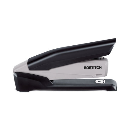 EcoStapler Spring-Powered Desktop Stapler with Antimicrobial Protection, 20-Sheet Capacity, Gray/Black