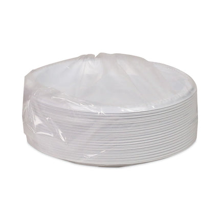 Meadoware Impact Plastic Dinnerware, Plate, 8.88" dia, White, 400/Carton