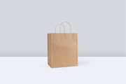 IBS Reddi-2-Go Twist Handle Paper Bag 10" x 6.75" x 12" , Kraft , 60# 250 / cs