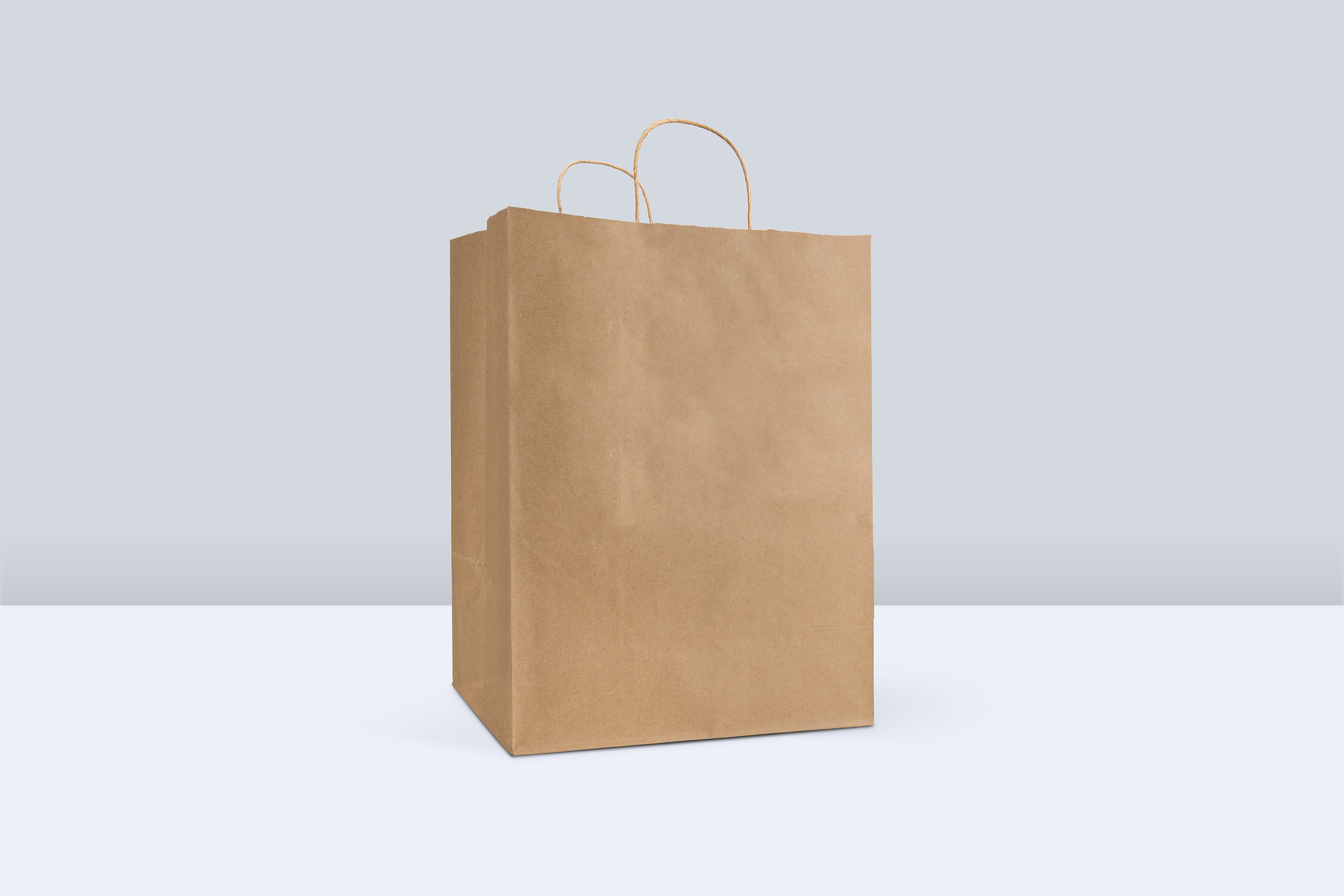 IBS Reddi-2-Go Twist Handle Paper Bag 12" x 9" x 15.75" , Kraft , 65# 200 / cs