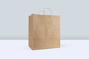 IBS Reddi-2-Go Twist Handle Paper Bag 14" x 10" x 15.75" , Kraft , 70# 200 / cs