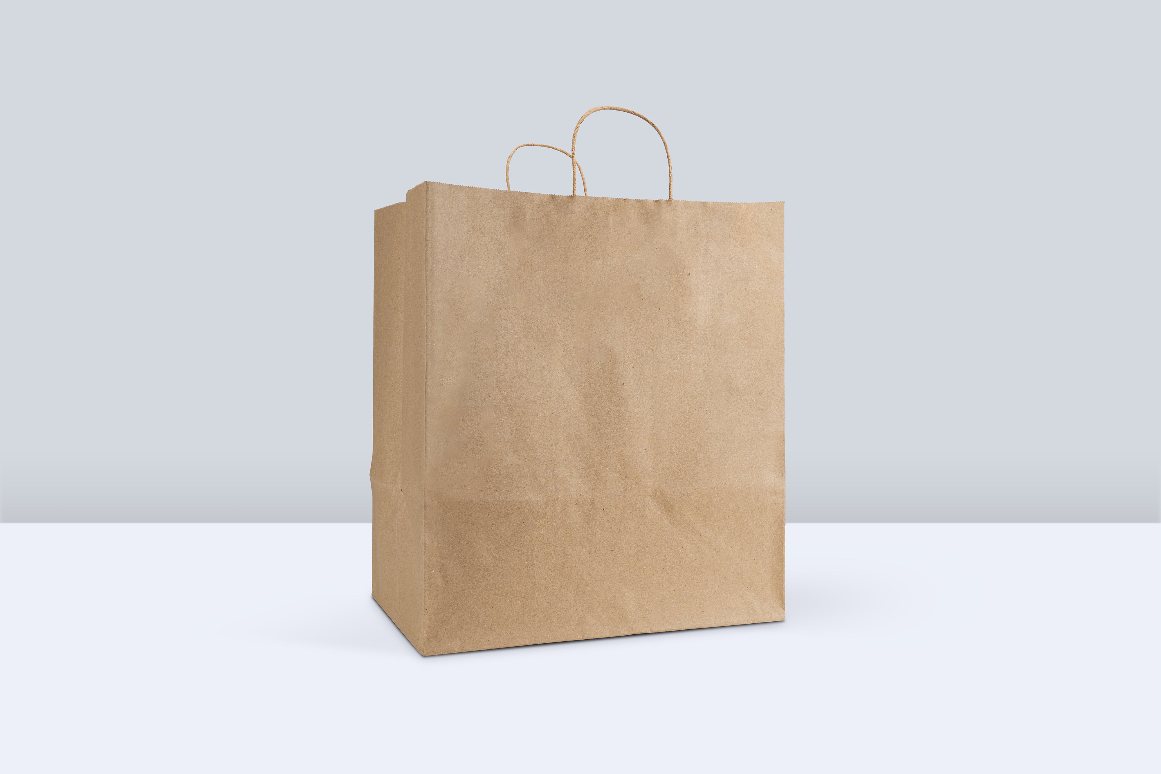IBS Reddi-2-Go Twist Handle Paper Bag 14" x 10" x 15.75" , Kraft , 70# 200 / cs