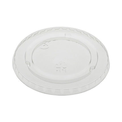 EarthChoice Strawless RPET Lid, Flat Lid, Fits 9 oz to 20 oz "A" Cups, Plastic, Clear, 1,020/Carton
