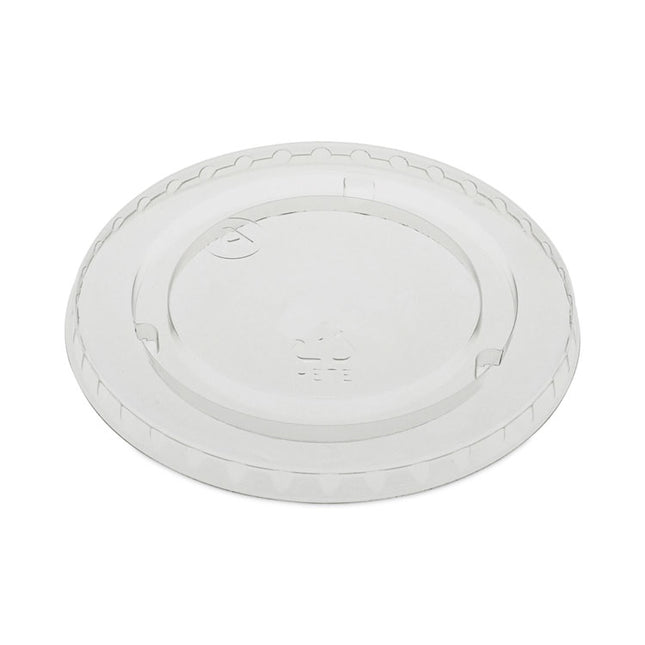 EarthChoice Strawless RPET Lid, Flat Lid, Fits 9 oz to 20 oz "A" Cups, Plastic, Clear, 1,020/Carton