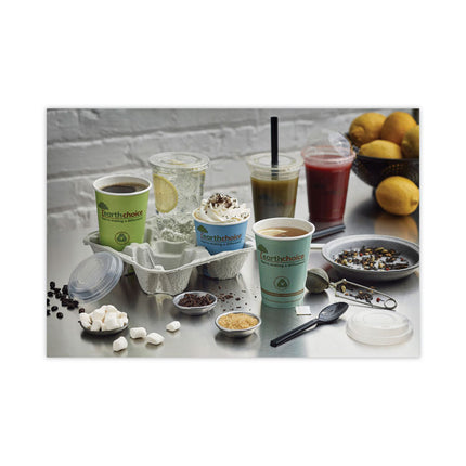 EarthChoice Strawless RPET Lid, Flat Lid, Fits 9 oz to 20 oz "A" Cups, Plastic, Clear, 1,020/Carton