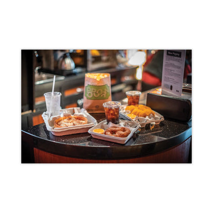 EarthChoice Carry-Safe Beverage Carrier, 8 oz to 24 oz, Two Cups + Food Tray, Natural, 200/Carton