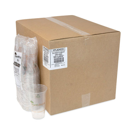 EarthChoice Compostable Cold Cup, 24 oz, Plastic, Clear/Printed, 580/Carton