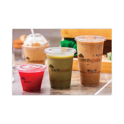 EarthChoice Compostable Cold Cup, 24 oz, Plastic, Clear/Printed, 580/Carton